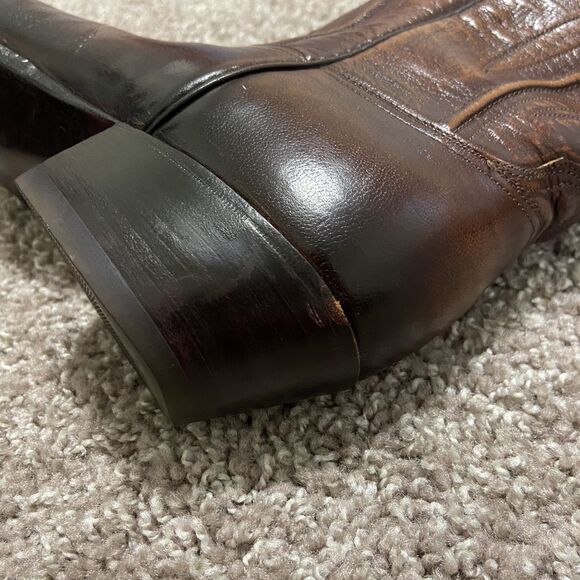 Lucchese San Antonio Brown Leather Boots - Picture 9 of 9